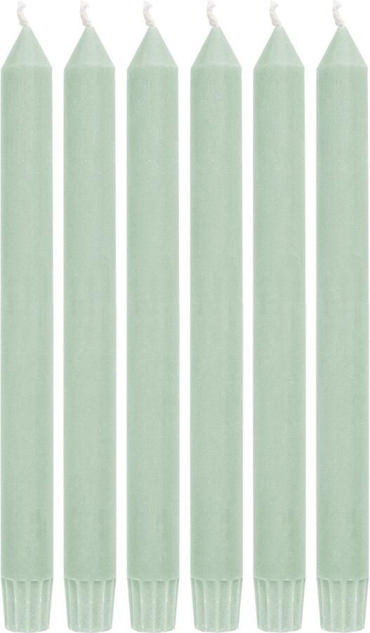 Return to Sender Lichtgroene dinerkaarsen 23 cm set van 6