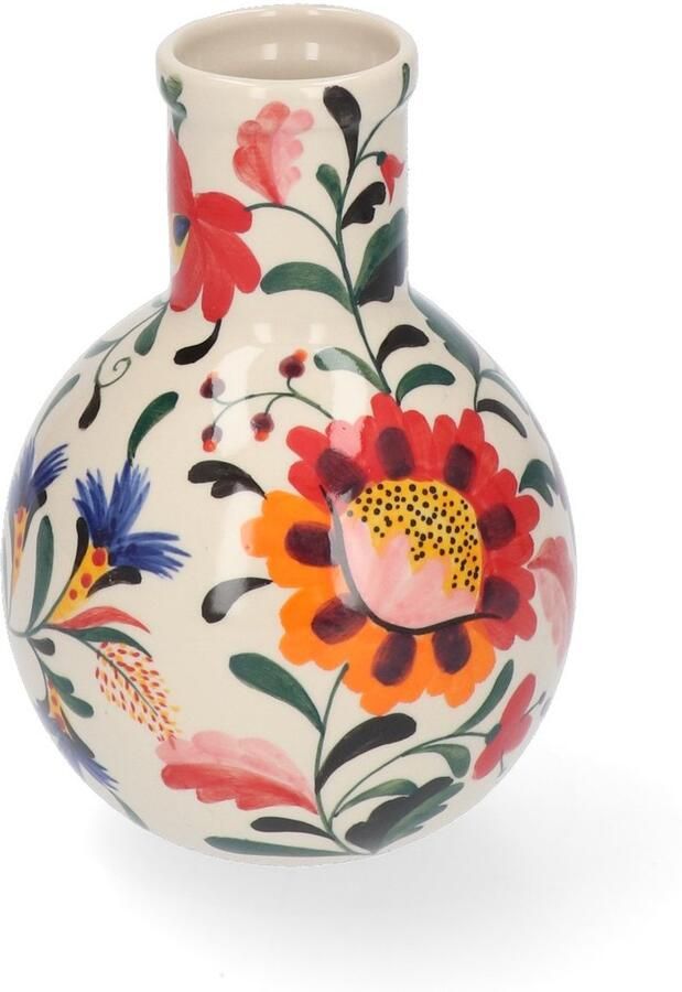 Return to Sender Vaas Small 15 cm Bed of flowers handgeschilderd ronde vorm gekleurd bloemenvaasje klein vaasje