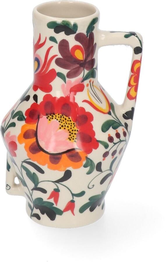 Return to Sender Vaas Small 15 cm Bed of flowers print handgeschilderd met handvat Bloemenvaasje klein vaasje - Foto 2