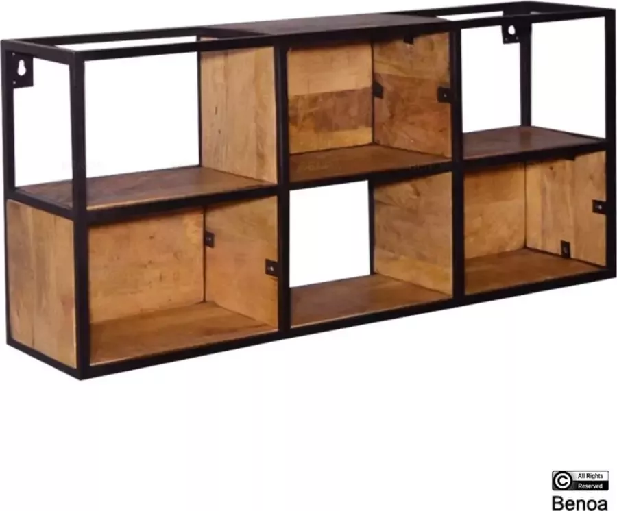 Reuring wonen & living HorstDeco- Wandrek Mangohout Industrieel 90 cm lang