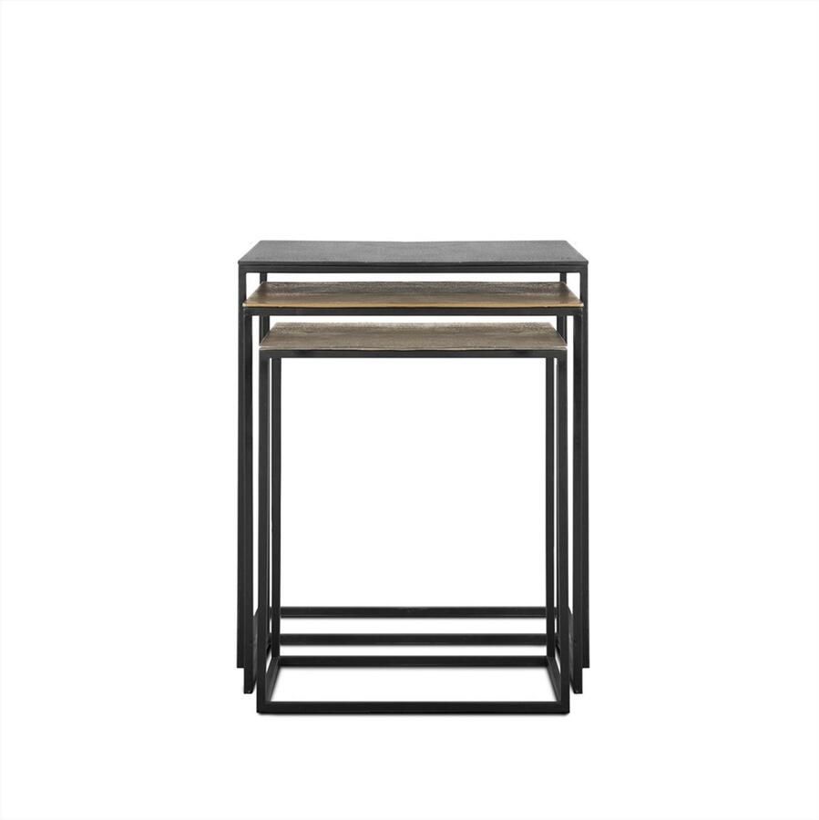 Reuring wonen en living Reuring wonen salontafels Antique Tricolore Sidetable 65 Set van 3 - Foto 3