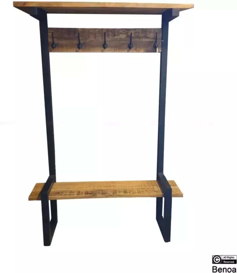 Reuring wonen & living Reuring wonen Kapstok Industrieel 120 cm breed