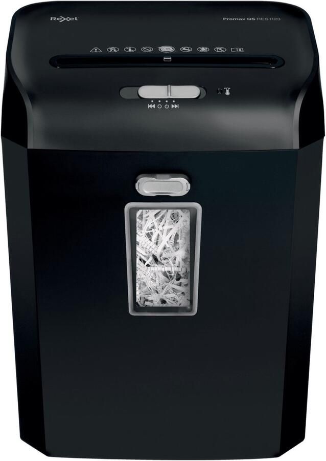 Rexel ProMax QS RES1123 papiervernietiger Reepversnippering 60 dB 22 cm Zwart