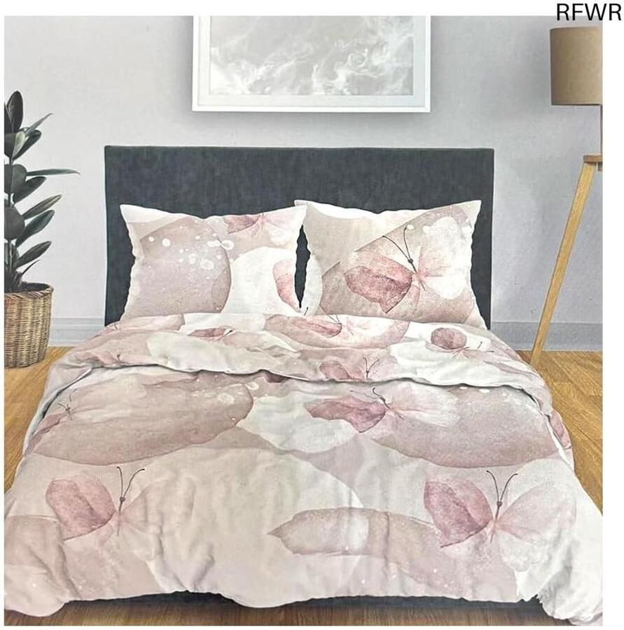 RFWR 4-delige beddengoedset voor bedden van 90 135 en 150 cm Inclusief dekbedovertrek hoeslaken en kussenslopen
