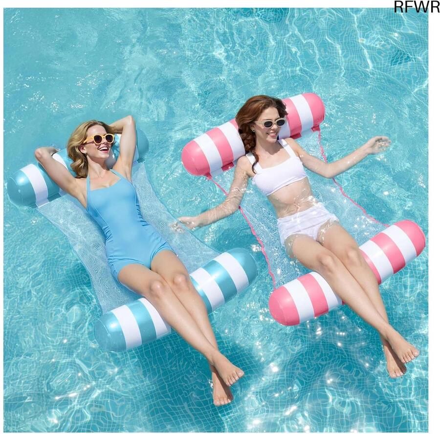 RFWR 4-in-1 Opblaasbare Hangmat voor Zwembad Multifunctionele Lounge Float