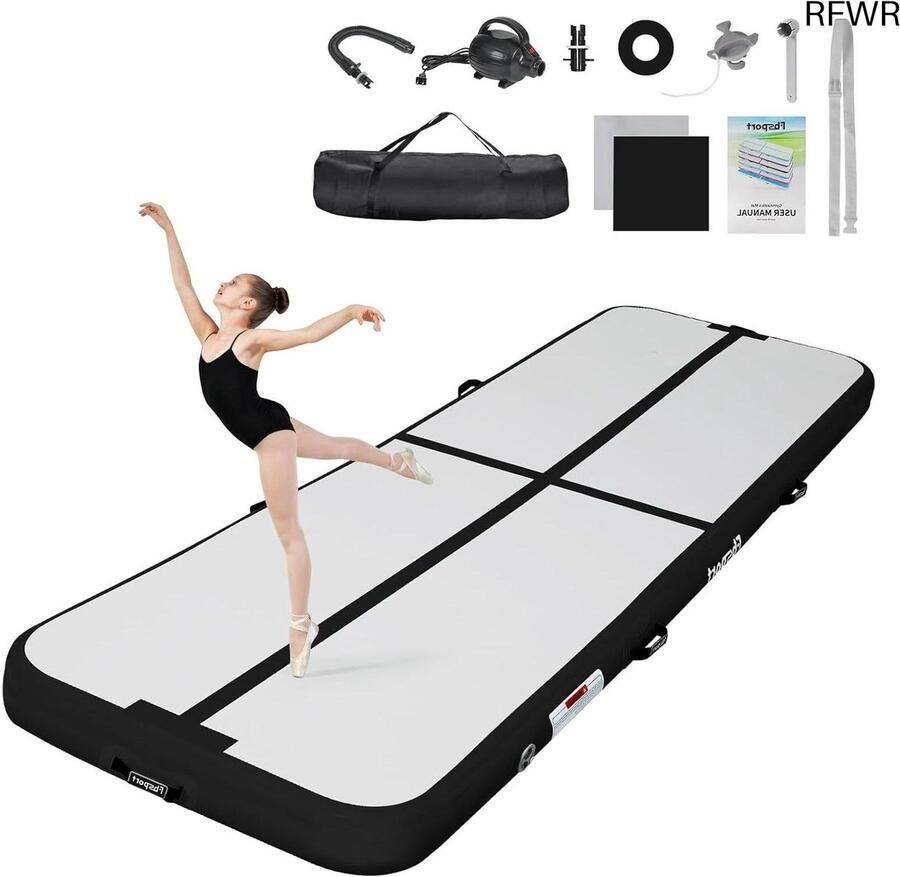 RFWR 4 Meter Airtrack Mat Dikke Trainingsmat voor Gymnastiek Yoga en Tumbling