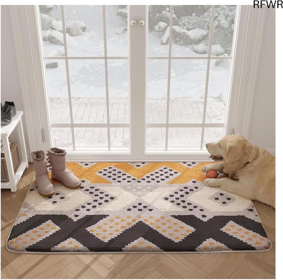 RFWR Antislip Deurmat 50 x 80 cm Machinewasbare Vloerkleed voor Binnen en Buiten