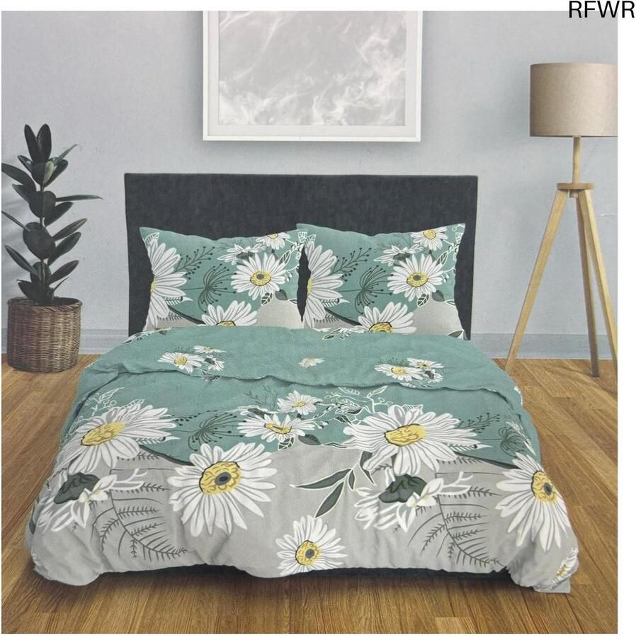 RFWR Beddengoedset 4-delig voor Bedden van 90 135 en 150 cm Ademend en Zacht Polyester