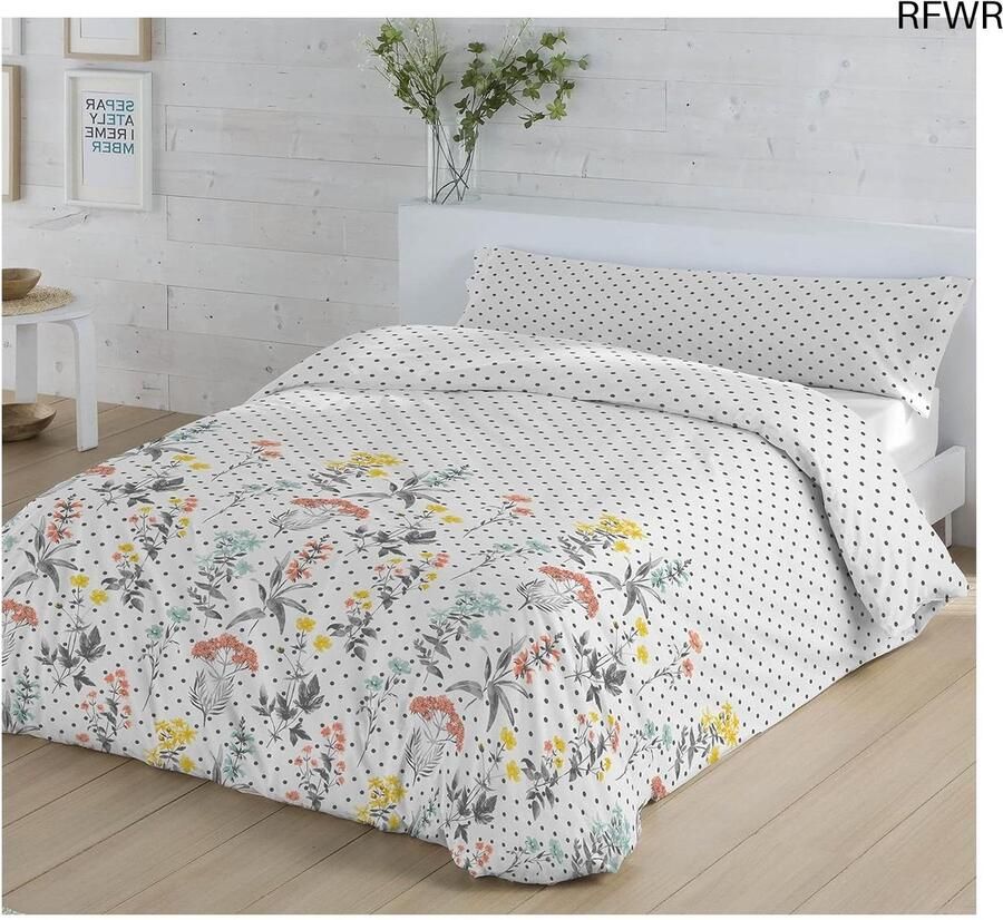 RFWR Beddengoedset 50% Katoen voor 90 x 190 200 cm Bedden met Dekbedovertrek en Kussensloop
