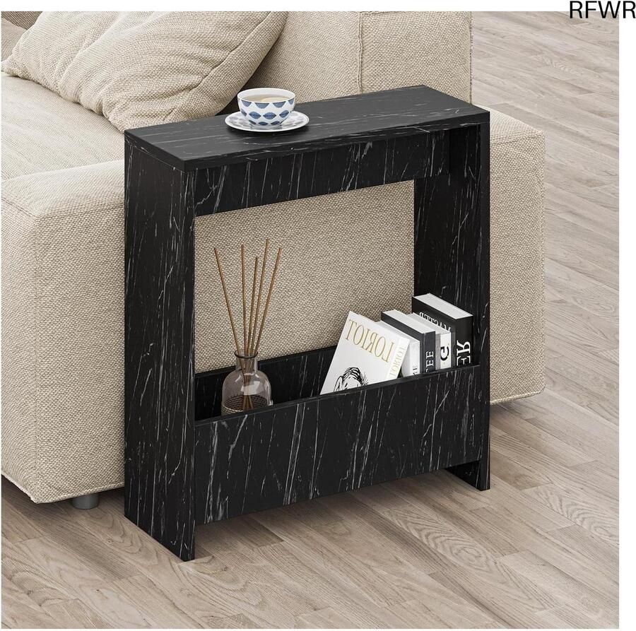 RFWR Bijzettafel met Tijdschriftenrek Compact en Multi-functioneel voor Woonkamer en Kantoor