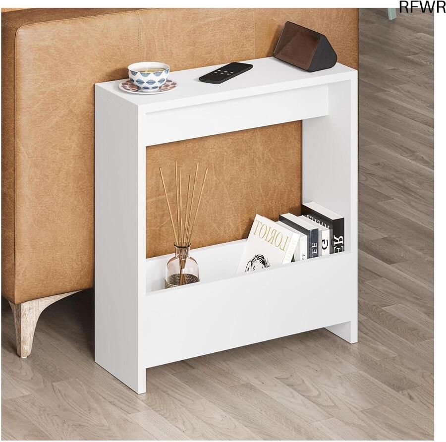 RFWR Bijzettafel met Tijdschriftenrek voor Woonkamer en Kantoor 55 x 20 x 60 cm Kleuren