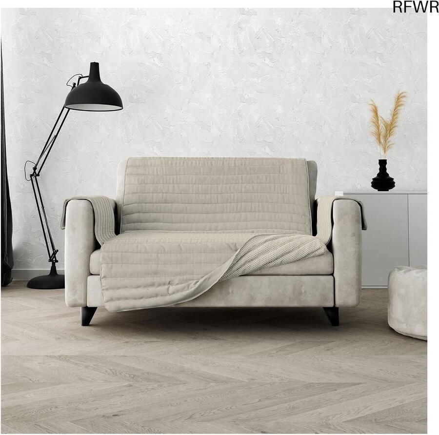 RFWR Cozy Waterdichte Antislip Bankovertrek 2-Zits Crème