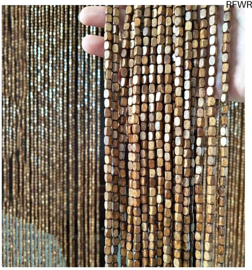 RFWR Decoratief Bamboe Deurgordijn voor Binnen en Buiten Handgemaakt Kralengordijn voor Slaapkamer Woonkamer en Veranda Aanpasbaar en Eenvoudige Installatie 90x220cm