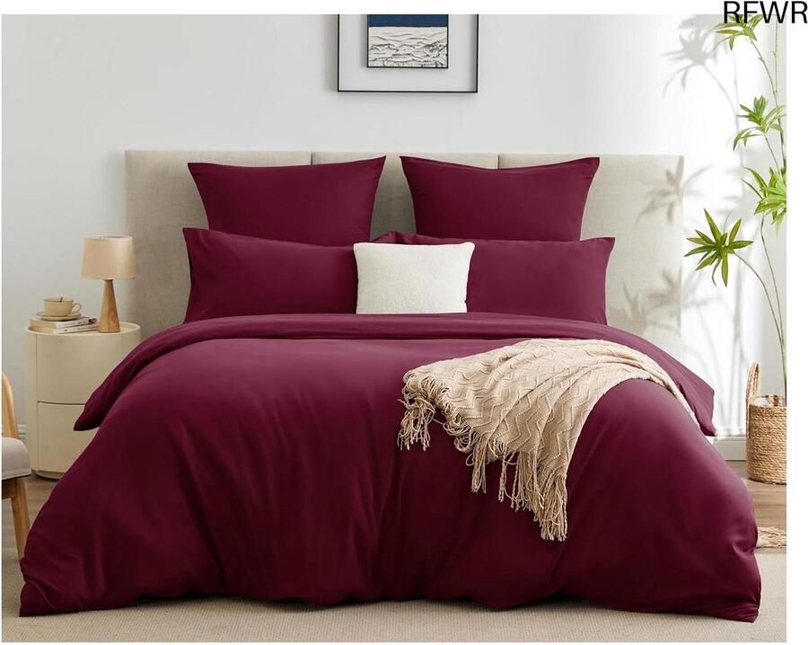 RFWR Dekbedovertrek 140 x 200 cm met Kussensloop Comfortabel Beddengoed voor Eenpersoonsbed