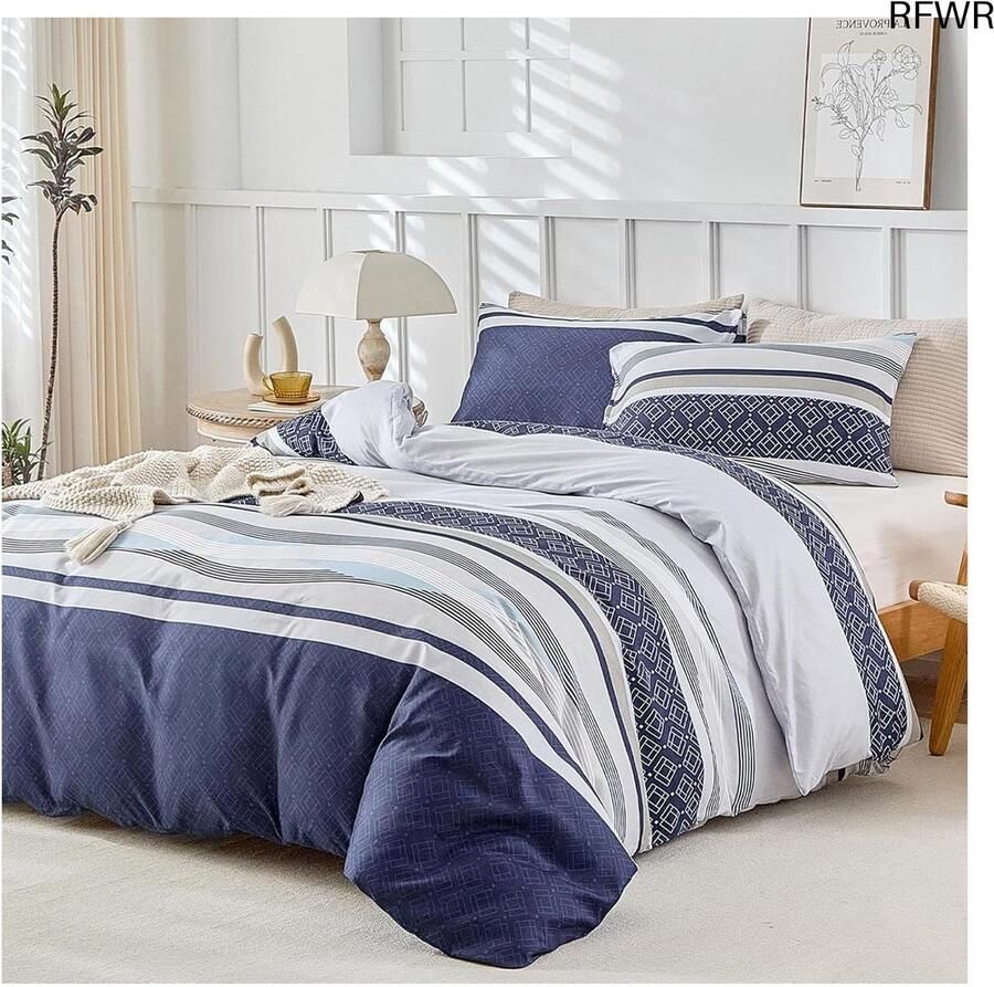 RFWR Dekbedovertrek Set voor Tweepersoonsbed 200x200 cm 3-Delige Microvezel met Bohemian Patroon