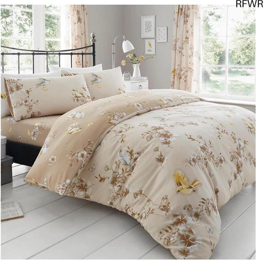 RFWR Eenpersoons Bed Set met Dekbedovertrek en Kussensloop Luxe Polyester-Katoen