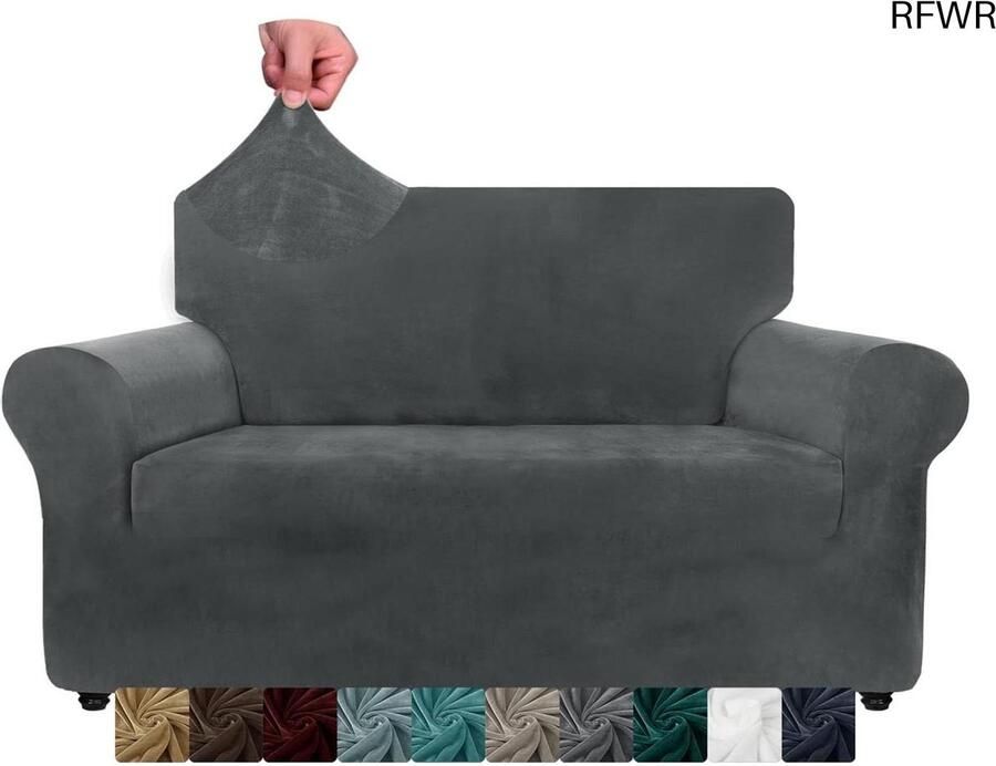 RFWR Elastische Fluwelen Bankhoezen voor 2-Zits Banken Bescherming en Decoratie voor Huisdieren