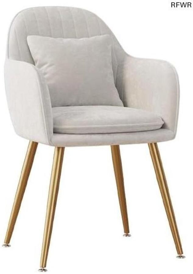 RFWR Elegante Gestoffeerde Fauteuil met Metalen Benen voor Woonkamer en Kantoor