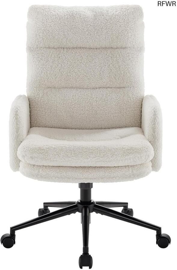 RFWR Ergonomische Bureaustoel met Armleuningen en Wielen – Draaistoel in Hoogte Verstelbaar Comfortabel voor Kantoor en Ontspanning