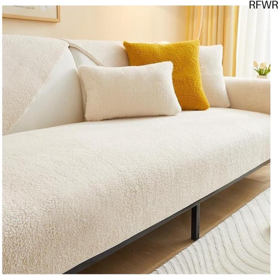 RFWR Fluwelen bankovertrek voor 1- tot 4-zits banken Antislip en machinewasbaar Perfecte pasvorm voor elke stijl