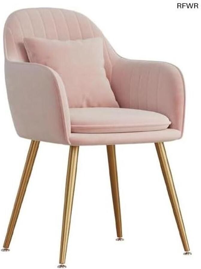RFWR Gestoffeerde Accent Fauteuil voor Woonkamer en Kantoor Comfortabele Leesstoel met Metalen Benen