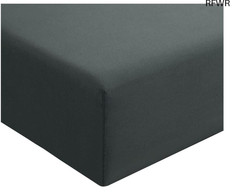 RFWR Hoeslaken 90 x 200 cm Grijs Microvezel voor Boxspring