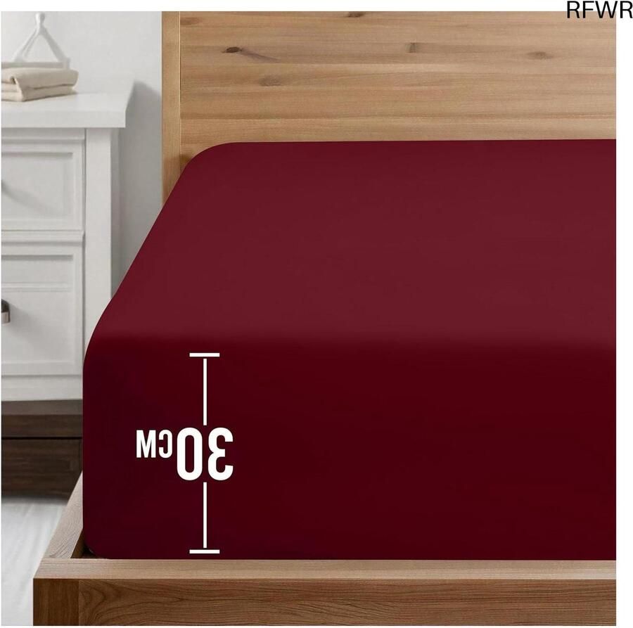 RFWR Hoeslaken 90x200 cm voor Matrassen tot 30 cm Hoog Zacht Geborsteld Microvezel Krimp en Vervaagt Bestendig