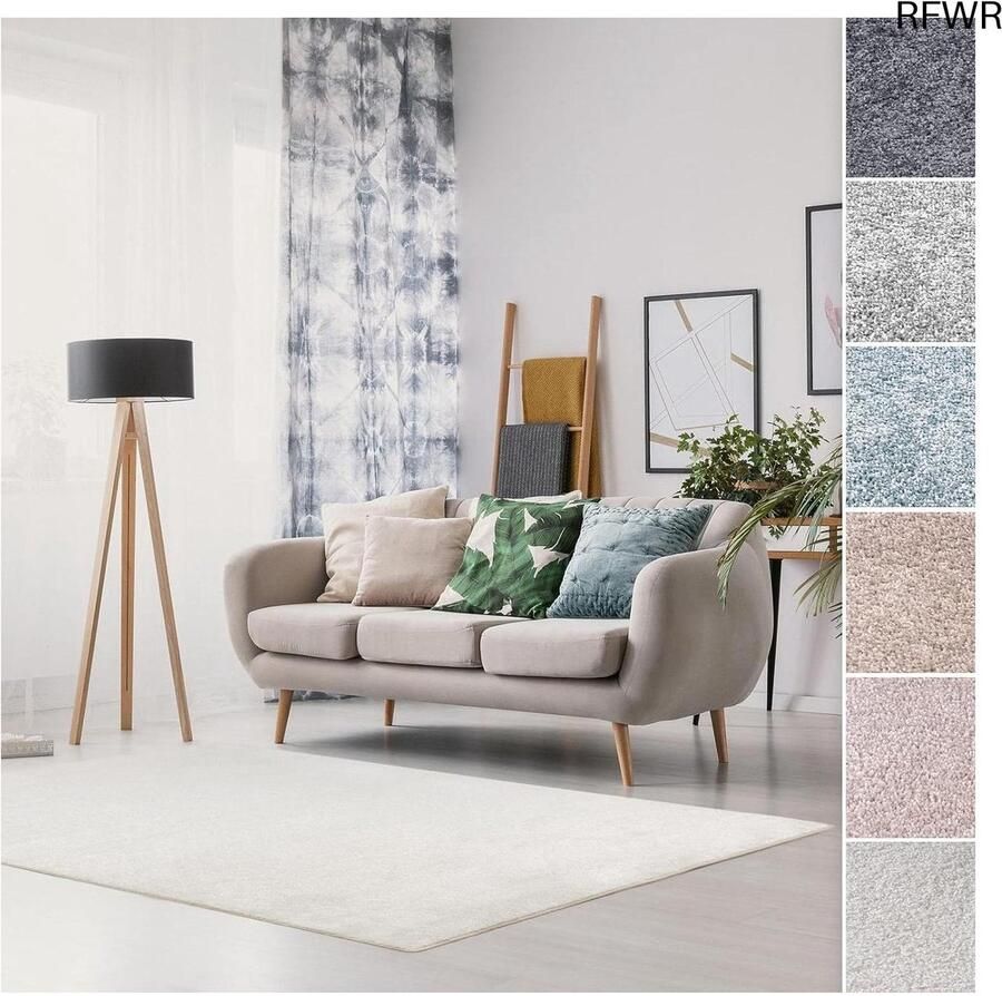 RFWR Hoge kwaliteit wollig tapijt loper op maat voor woonkamer hal en keuken zacht hoogpolig tapijt in crème