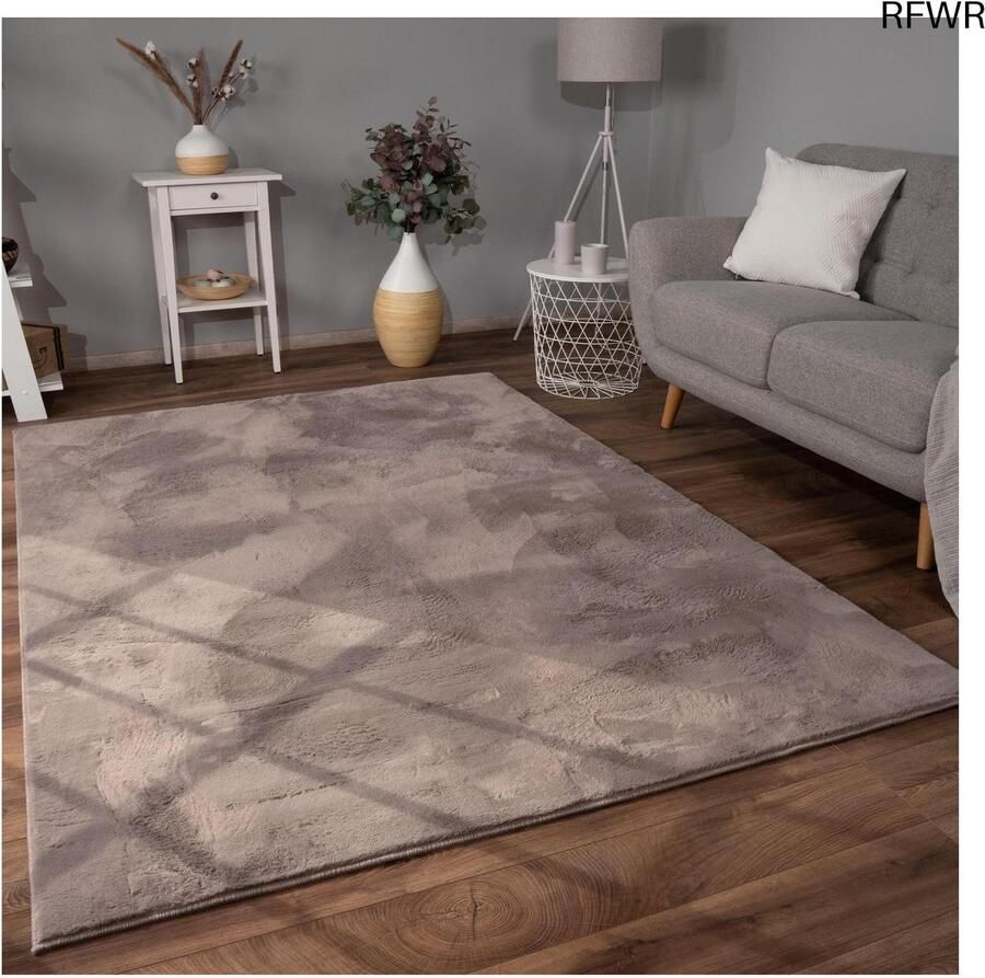 RFWR Hoogpolig Shaggy Tapijt Effen Kleur 160x220 cm