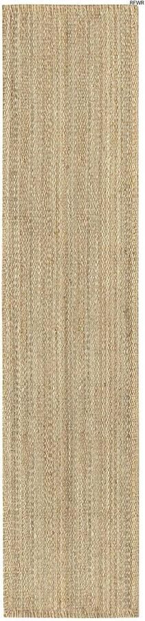 RFWR Jute Vloerkleed Natuurlijke Jute Vezels Handgeweven en Duurzaam Tapijt voor Woonkamer Eetkamer en Slaapkamer 400x80 cm