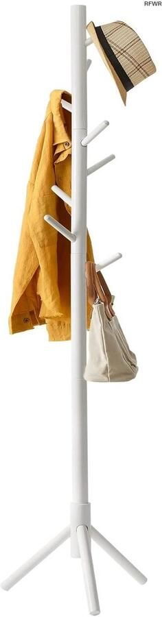 RFWR Kapstok van massief hout in boomvorm met 8 haken Vrijstaande kledingstandaard voor jassen hoeden en tassen