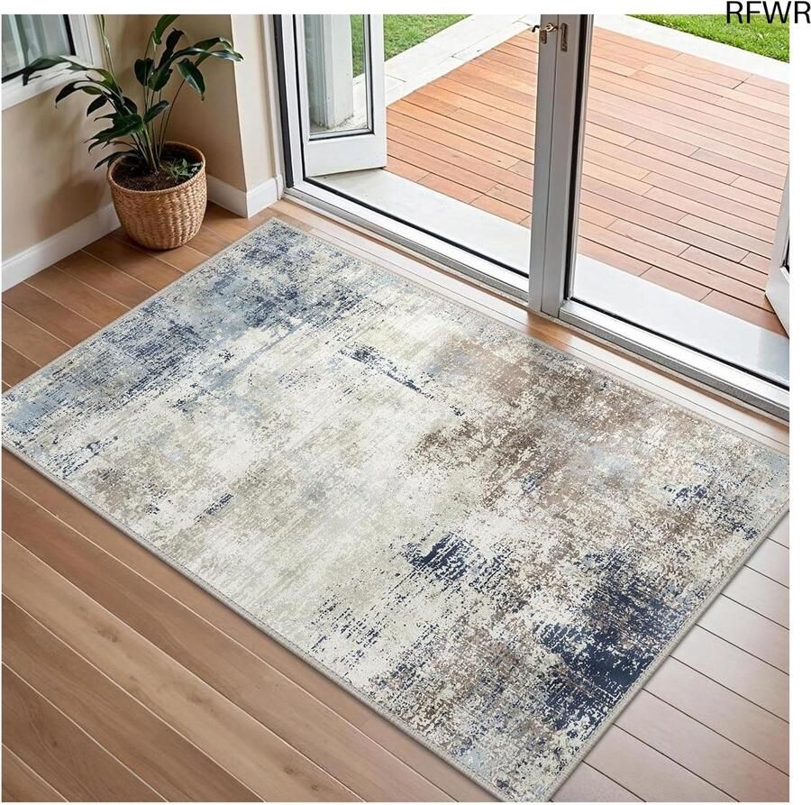 RFWR Korte Stapel Vloerkleed 60x90cm Antislip Wasbaar Tapijt voor Woonkamer Slaapkamer en Keuken