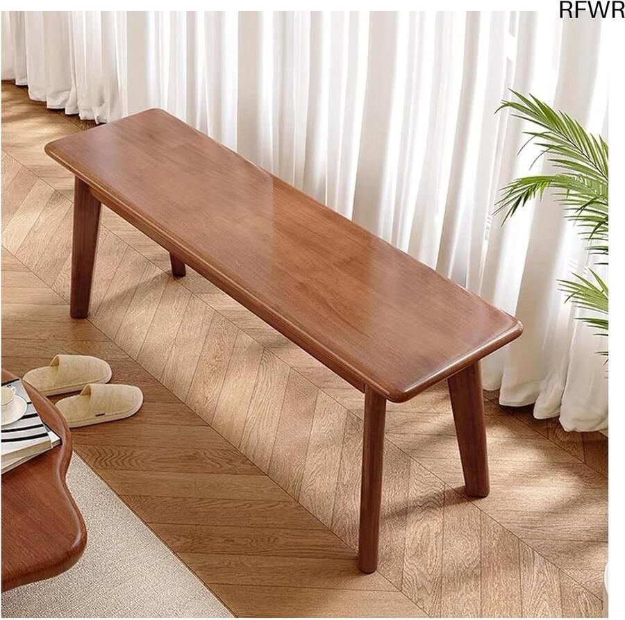 RFWR Massief Houten Eetkamerbank 100-150 cm Praktische Gangbank voor 2 Personen