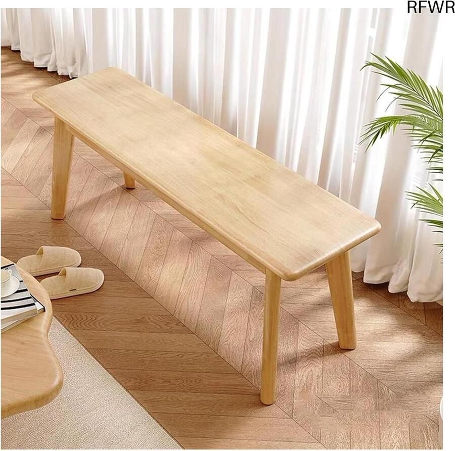 RFWR Massief Houten Eetkamerbank 100-150 cm voor 2 Volwassenen Veelzijdig Gebruik in Huishoudens en Terrassen