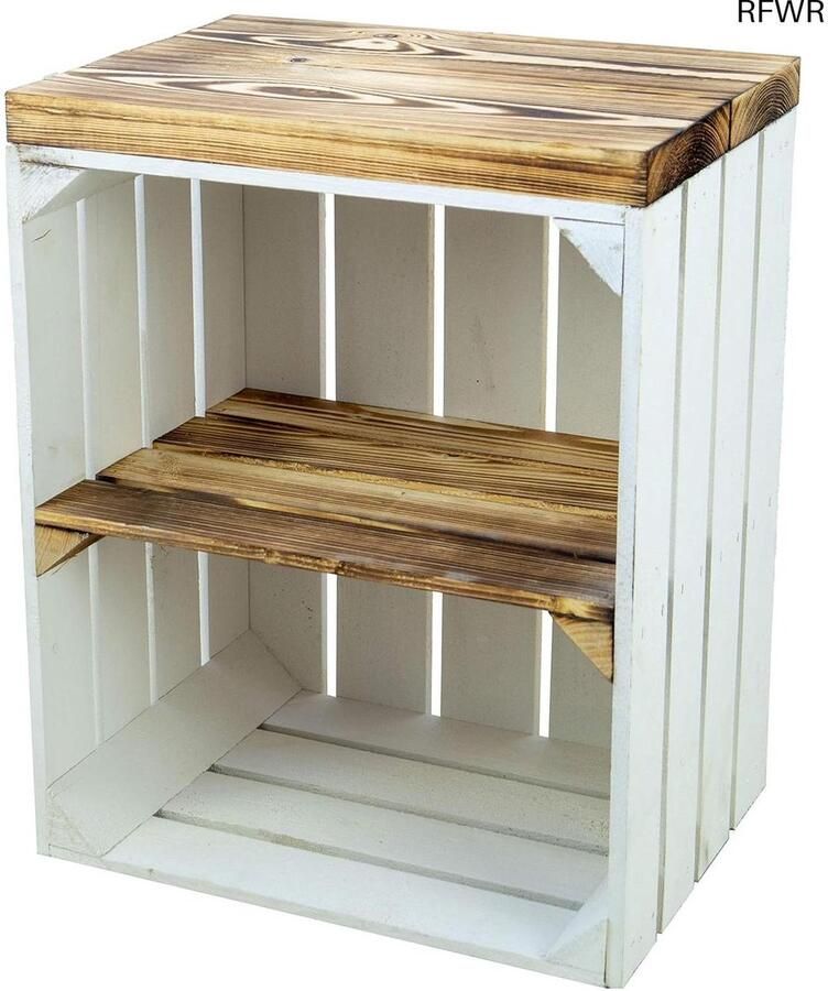 RFWR Massieve houten zitkist en opbergtafel Veelzijdige schoenenkast en kruk 40 x 30 x 53 cm