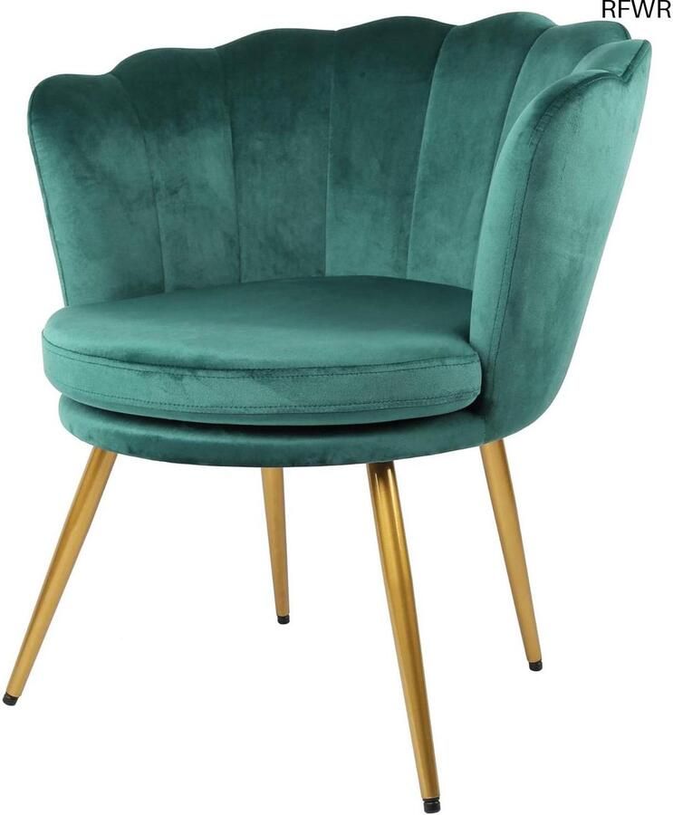 RFWR Metaal Groene Fauteuil in Art-Decostijl One Size