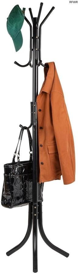 RFWR Metalen Kapstok met 11 Haken Staande Hoedhouder voor Jassen Sjaals en Paraplus