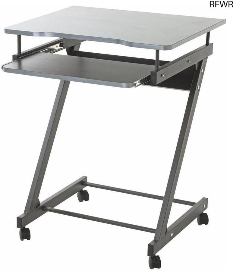 RFWR Moderne Computertafel op Wielen Antraciet 60 cm Breed 75 cm Hoog 49 cm Diep