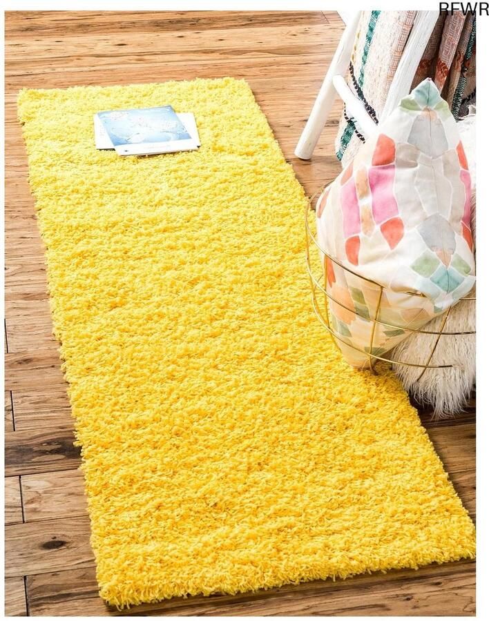 RFWR Moderne Pluche Shag Tapijt in Turquoise 5' x 8