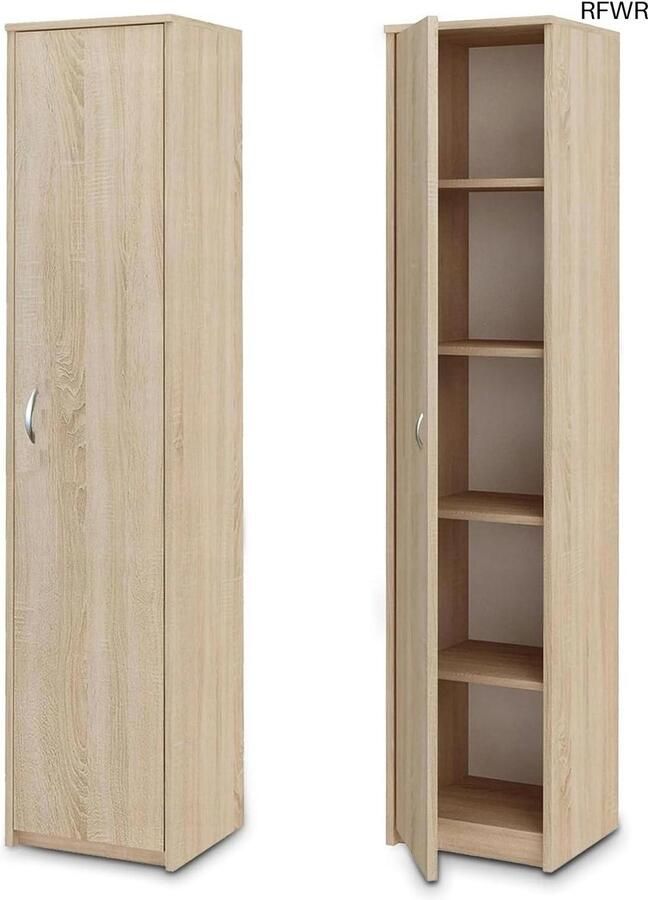RFWR Multifunctionele kast 40 cm breed met vier planken en opbergruimte voor kleding en boeken