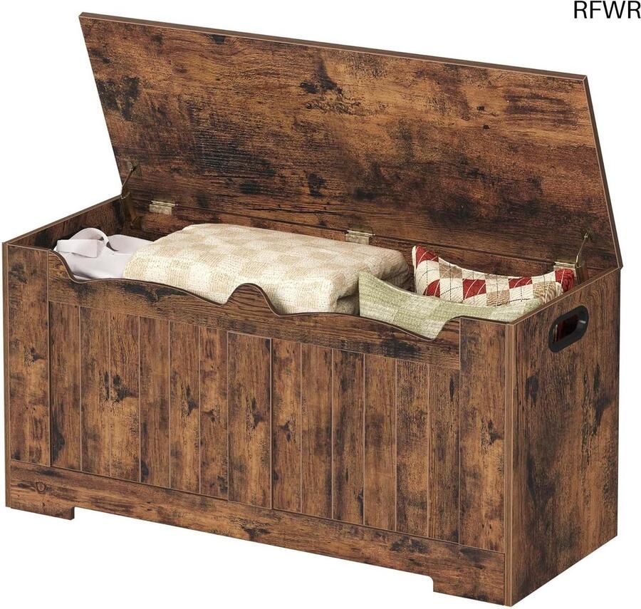 RFWR Opbergbank met Grote Opbergruimte voor Hal en Slaapkamer Vintage Bruin 40 x 100 x 48 cm