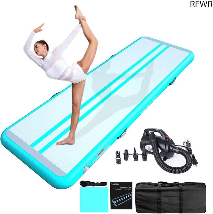 RFWR Opblaasbare Gymnastiek Mat 2M-8M Dikte 10 20 CM voor Thuisgebruik Yoga Cheerleading en Water