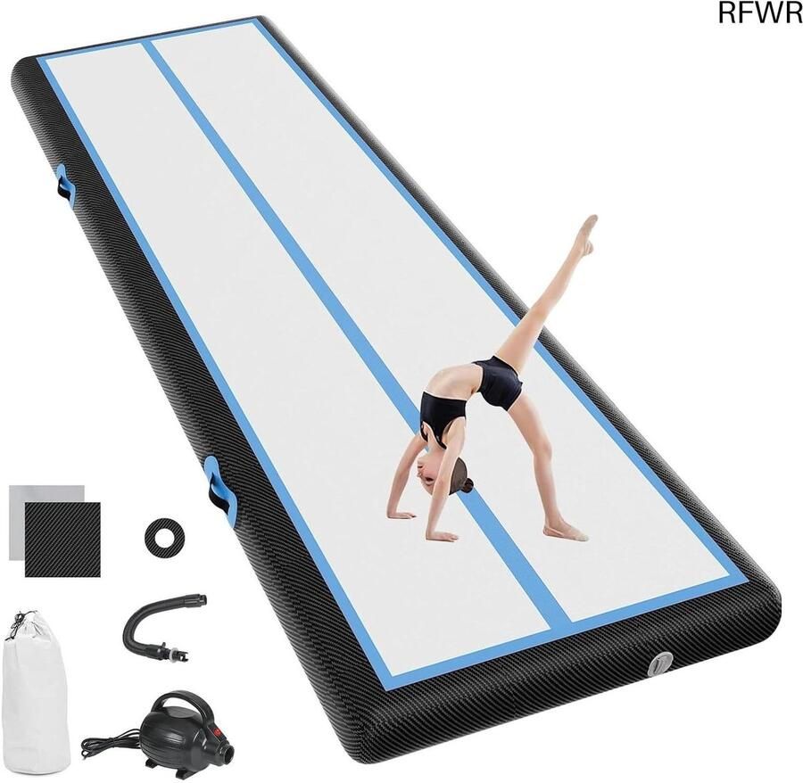 RFWR Opblaasbare gymnastiekmat 3-12 m Antislip Veilig en Duurzaam Geschikt voor Training en Recreatie