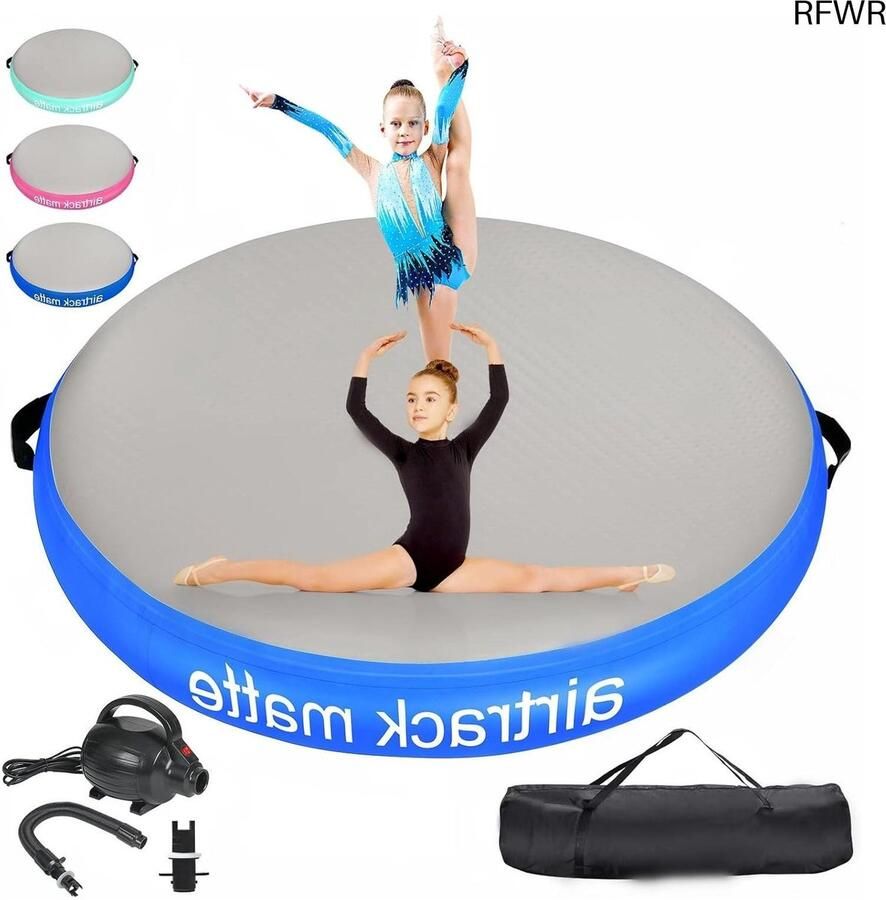 RFWR Opblaasbare gymnastiekmat 3m-12m 10cm 20cm dik antislip voor gymnastiek en yoga