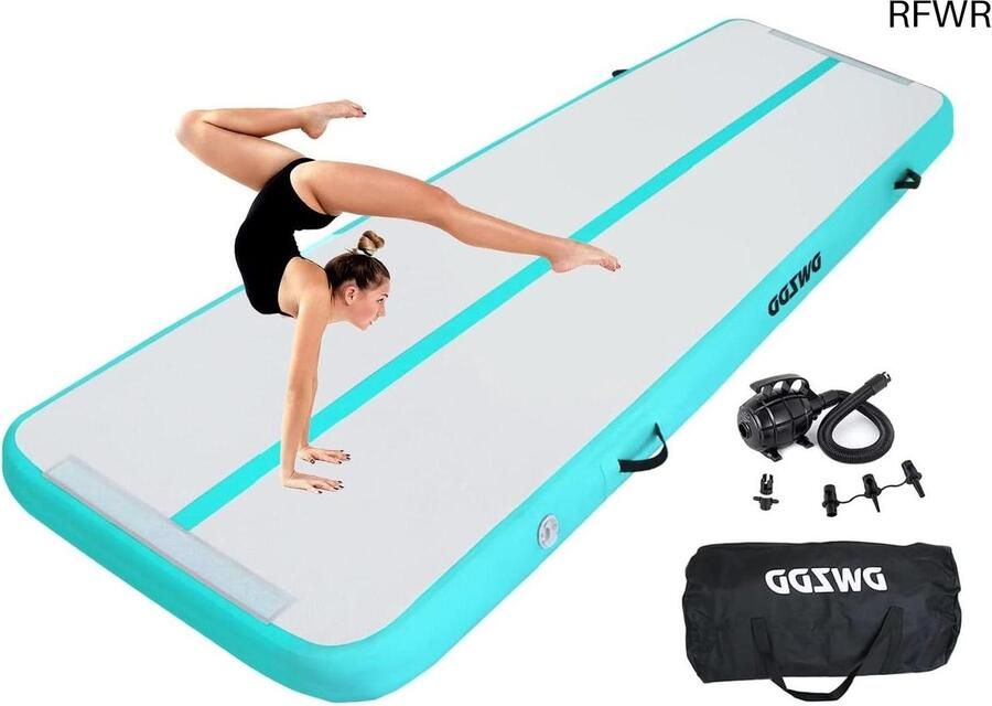 RFWR Opblaasbare Gymnastiekmat voor Kinderen en Volwassenen Ideaal voor Fitness en Training