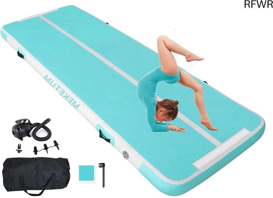 RFWR Opblaasbare Gymnastiekmat voor Training en Yoga – Verkrijgbaar in 2 tot 5 m 10 20 cm Dikte