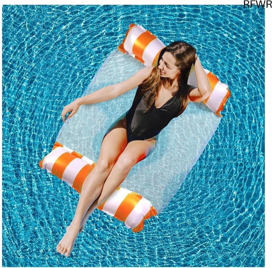 RFWR Opblaasbare Hangmat voor Zee en Zwembad 130 x 70 cm Duurzaam en Lichtgewicht