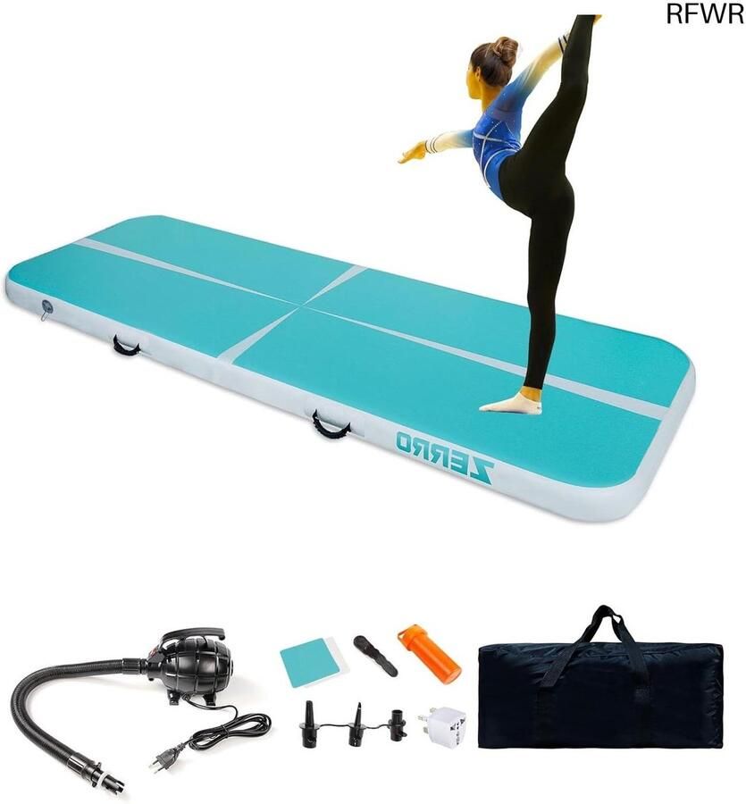 RFWR Opblaasbare Tumbling Airtrack Turnmat met Elektrische Pomp Training Gymnastiekmat 1 3 4 5m