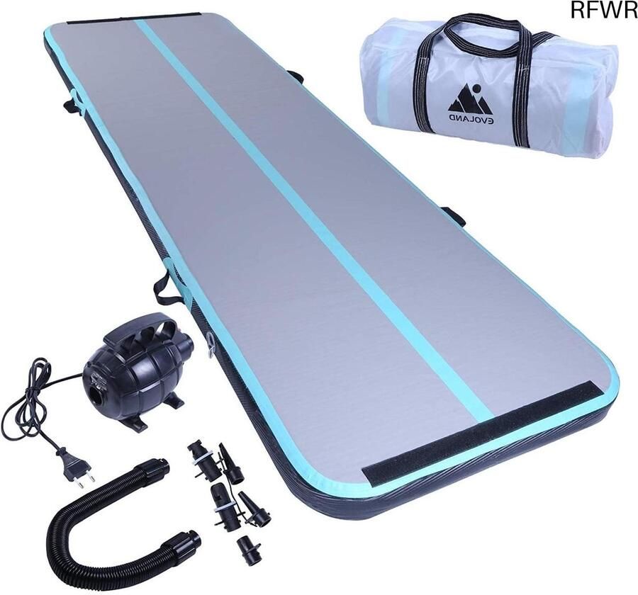RFWR Opblaasbare Tumbling Mat voor Thuistraining en Yoga Slijtvast en Waterdicht met Gratis Luchtpomp