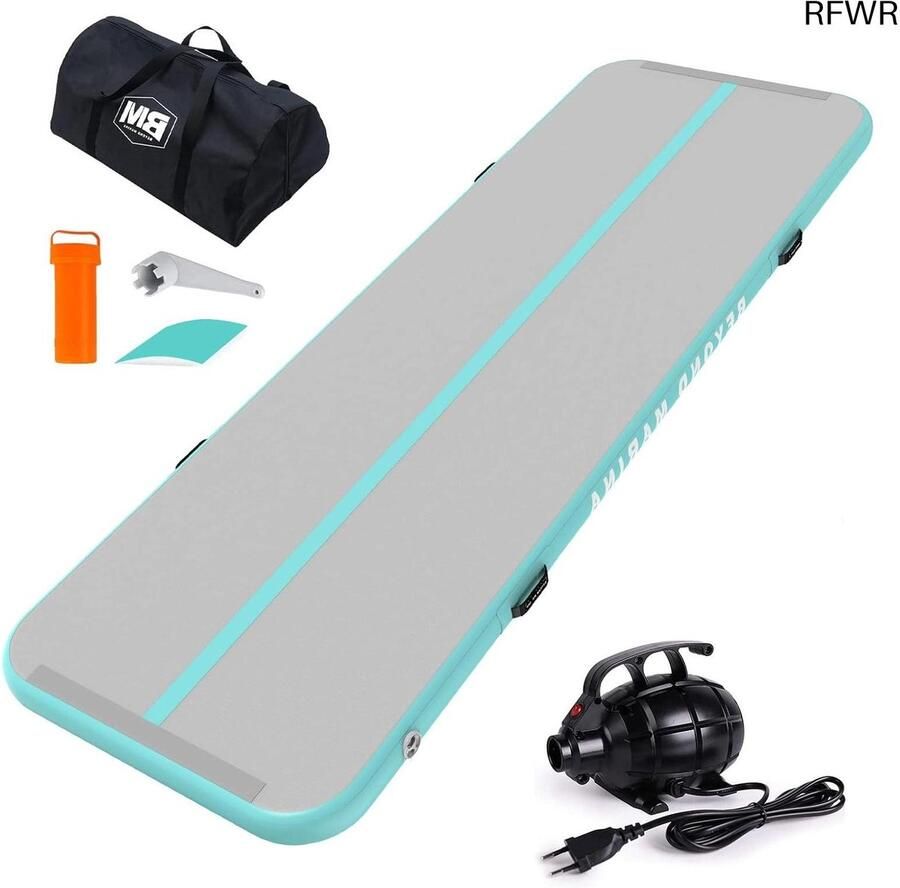 RFWR Opblaasbare Turnmat Air Tracking Gymnastiekmat voor Thuis en Fitness